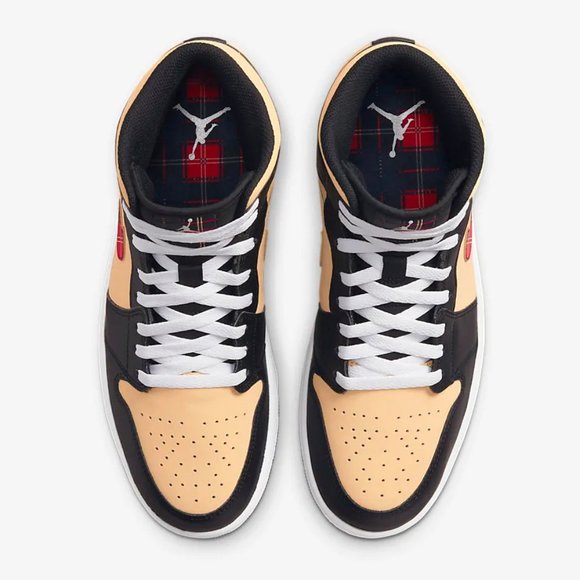 Air Jordan 1 Mid SE Men's Black/Sesame/Red Sneakers - USA Size:11 - New in Box - Picture 10 of 15